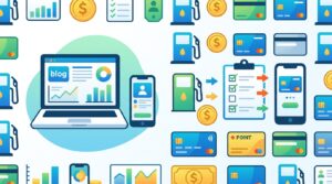 ENEOSガソリンスタンドと、クレジットカード、EneKey、スマートフォンなどの多様な支払い方法のアイコンが並ぶイメージ。支払い選択肢と節約の比較を示唆。