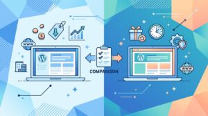 ConoHa WINGとエックスサーバーのロゴが並び、WordPressブログ向けレンタルサーバーの徹底比較を示す画像